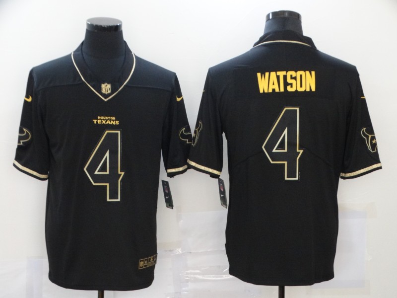 Men's Houston Texans Deshaun Watson #4 Black Jersey